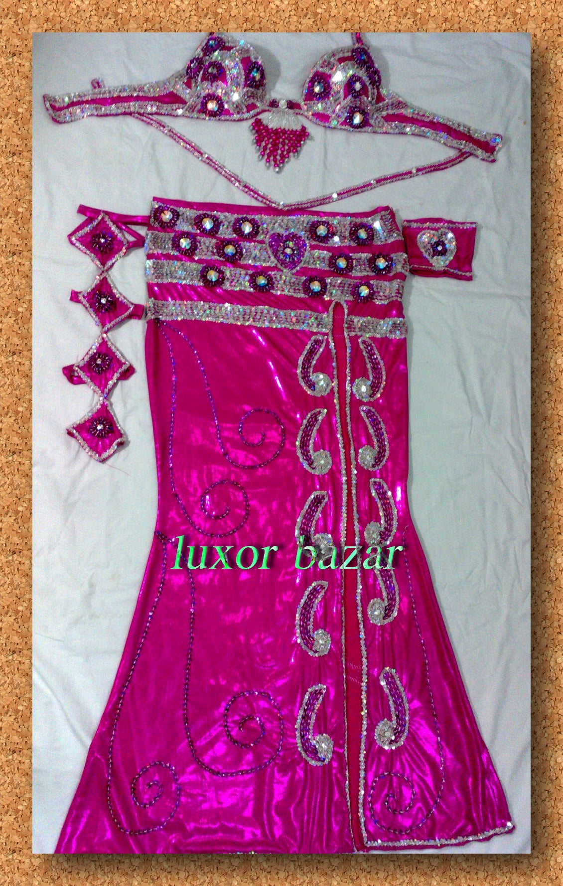 Professional Belly Dance Costume from Egypt BELLYDANCE Custom Made Any Colour, New Gypsy Dance Outfit, Handmade Embroidered Costume