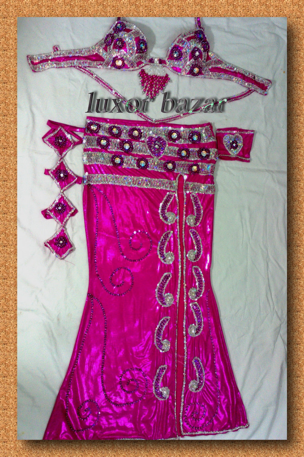 Professional Belly Dance Costume from Egypt BELLYDANCE Custom Made Any Colour, New Gypsy Dance Outfit, Handmade Embroidered Costume