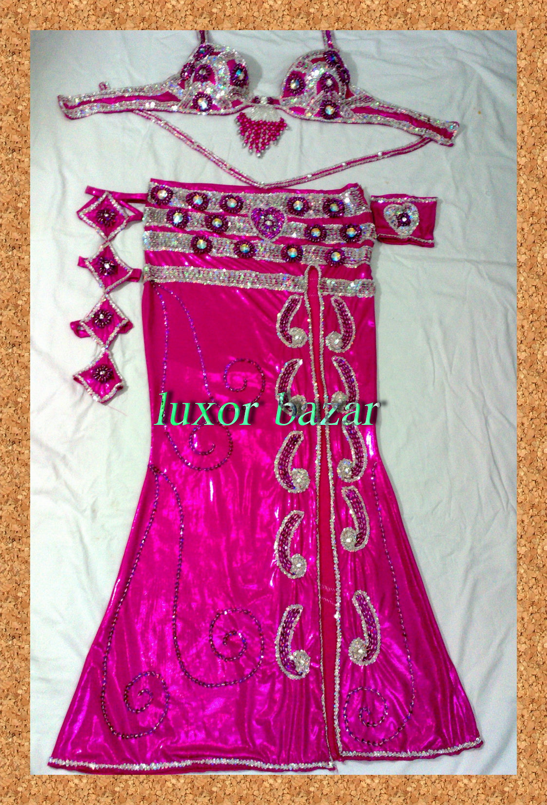 Professional Belly Dance Costume from Egypt BELLYDANCE Custom Made Any Colour, New Gypsy Dance Outfit, Handmade Embroidered Costume