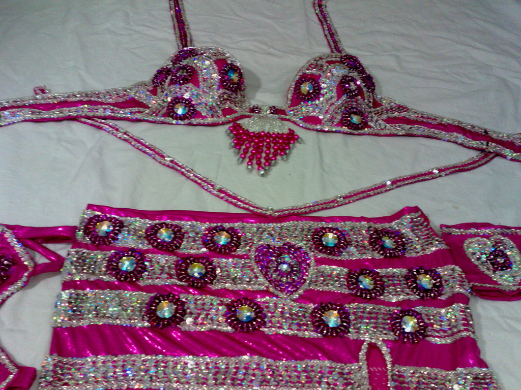 Professional Belly Dance Costume from Egypt BELLYDANCE Custom Made Any Colour, New Gypsy Dance Outfit, Handmade Embroidered Costume