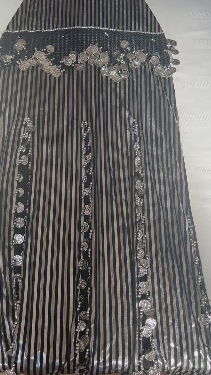 Egyptian belly dance costume, handmade embroidered bellydance dress, oriental handmade embellished dancing outfit بدلة رقص