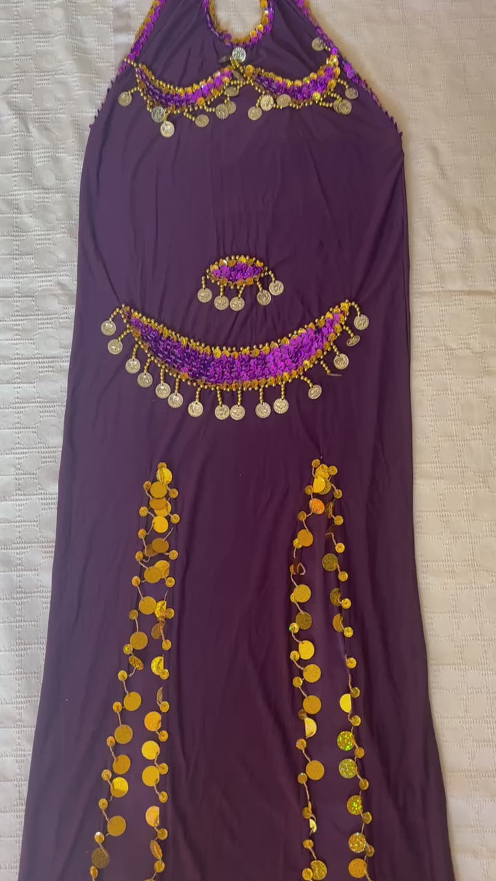 Belly Dance Dress, Costume, Saidi Galabia, Egyptian Oriental Sexy Abaya, Fallahi outfit, بدلة رقص شرقى