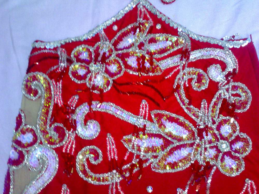 Neues ägyptisches Bauchtanzkostüm, maßgeschneidertes Bauchtanzkleid, handgemachtes orientalisches Stickerei-Outfit, Tribal-Tanzrock und BH, Gypsy-Tanz