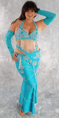 New Egyptian Belly Dance Costume, Custom-Made belly dance Dress, Handmade stitched oriental dance set, Tribal dance skirt & Bra, Gypsy dance